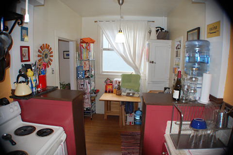 Looking from kitchen into dining nook Looking from kitchen into dining nook