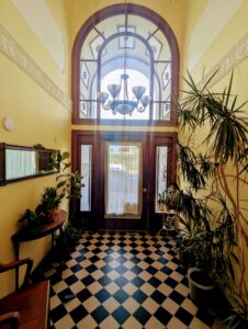 View from the entry hallway looking out the front door